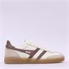 Gola Viper Leather Gumsole Retro Trainer - Off-White Bone Otter